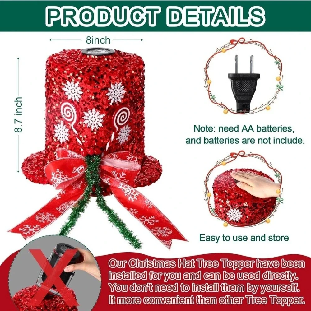 Christmas Tree Topper Hat